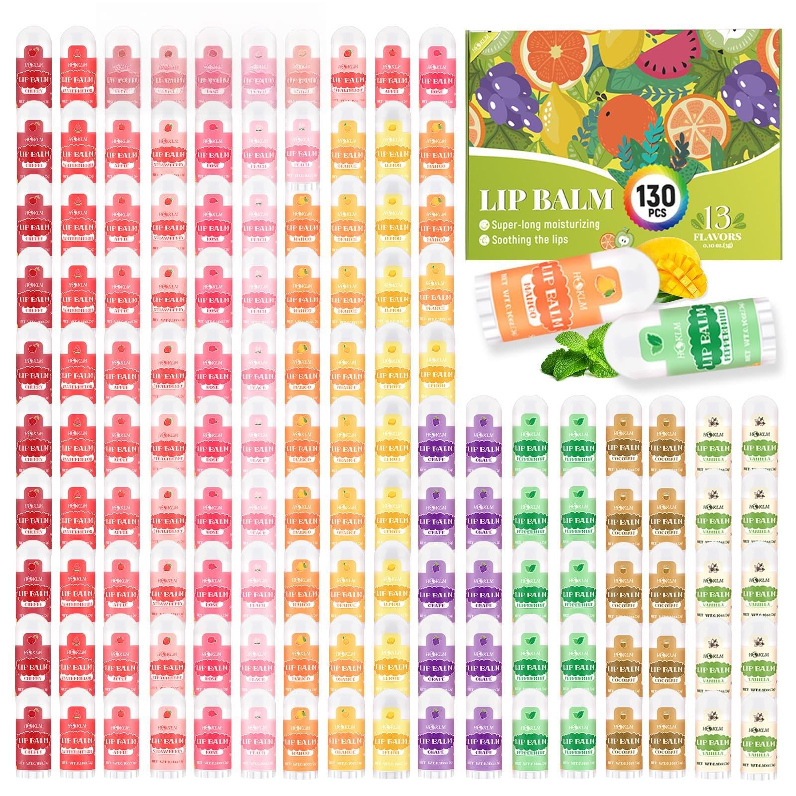 HCKLM front packaging showing full mini lip balm bulk set and fast gifting