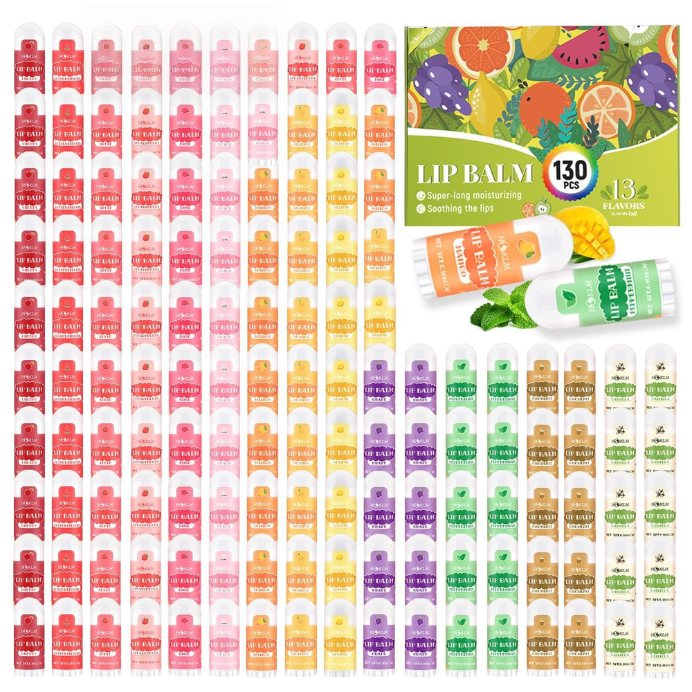 HCKLM front packaging showing full mini lip balm bulk set and fast gifting