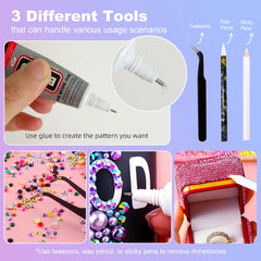 HConce tools and glue layout displaying applicators and B7000 for easy use