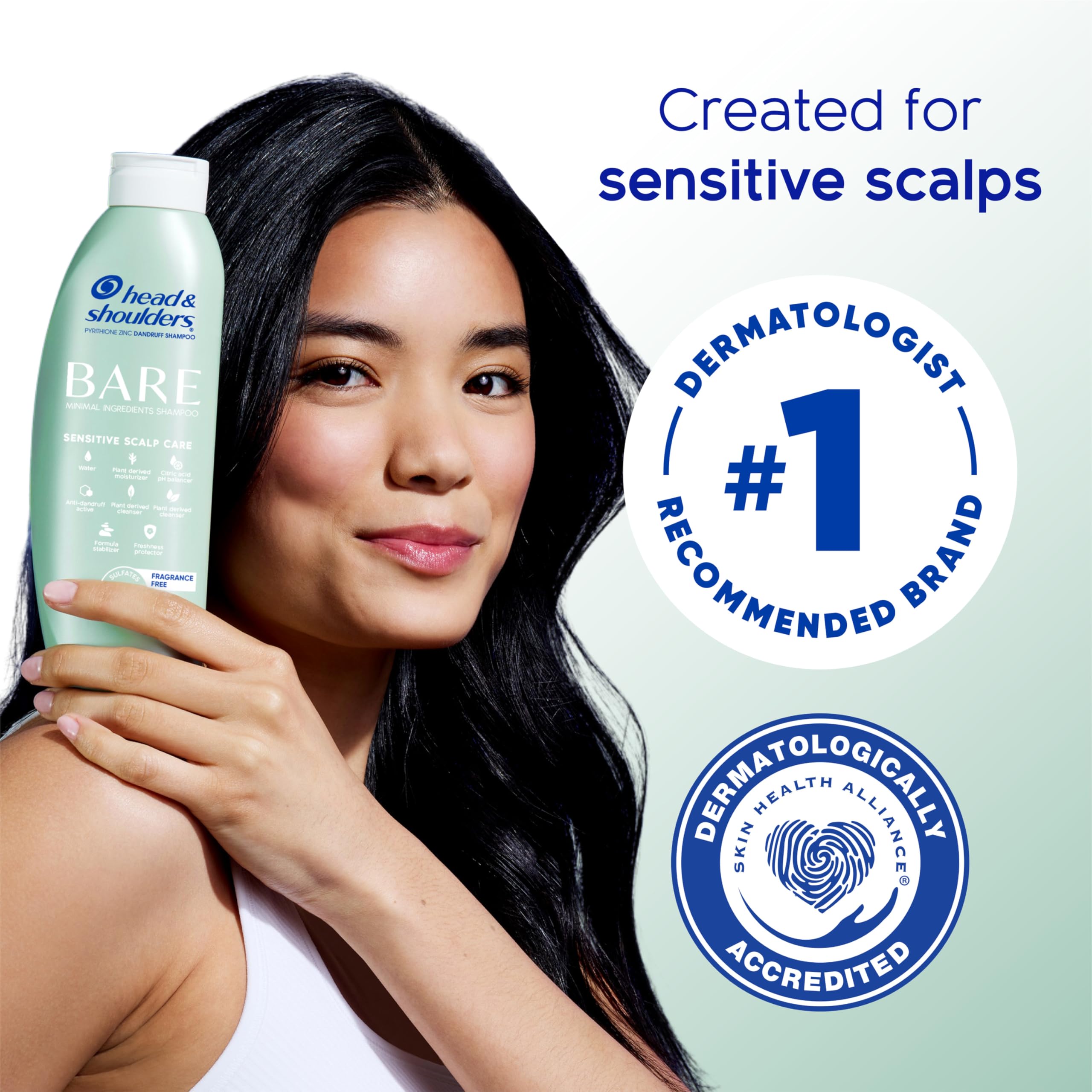 Head & Shoulders ingredient label showing 1% pyrithione zinc efficacy