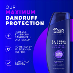 Head & Shoulders close-up label highlighting 1% selenium sulfide active ingredient