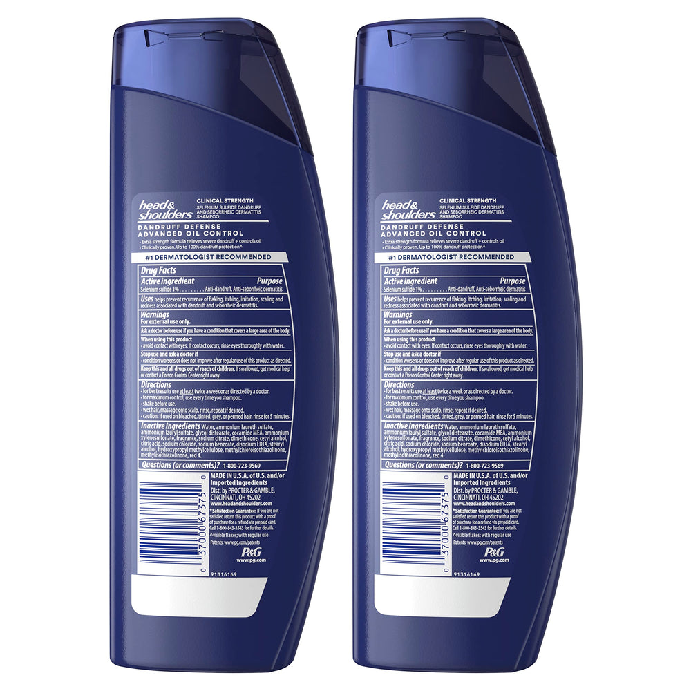 Head & Shoulders bottle beside comb to show bottle scale and bathroom-ready size