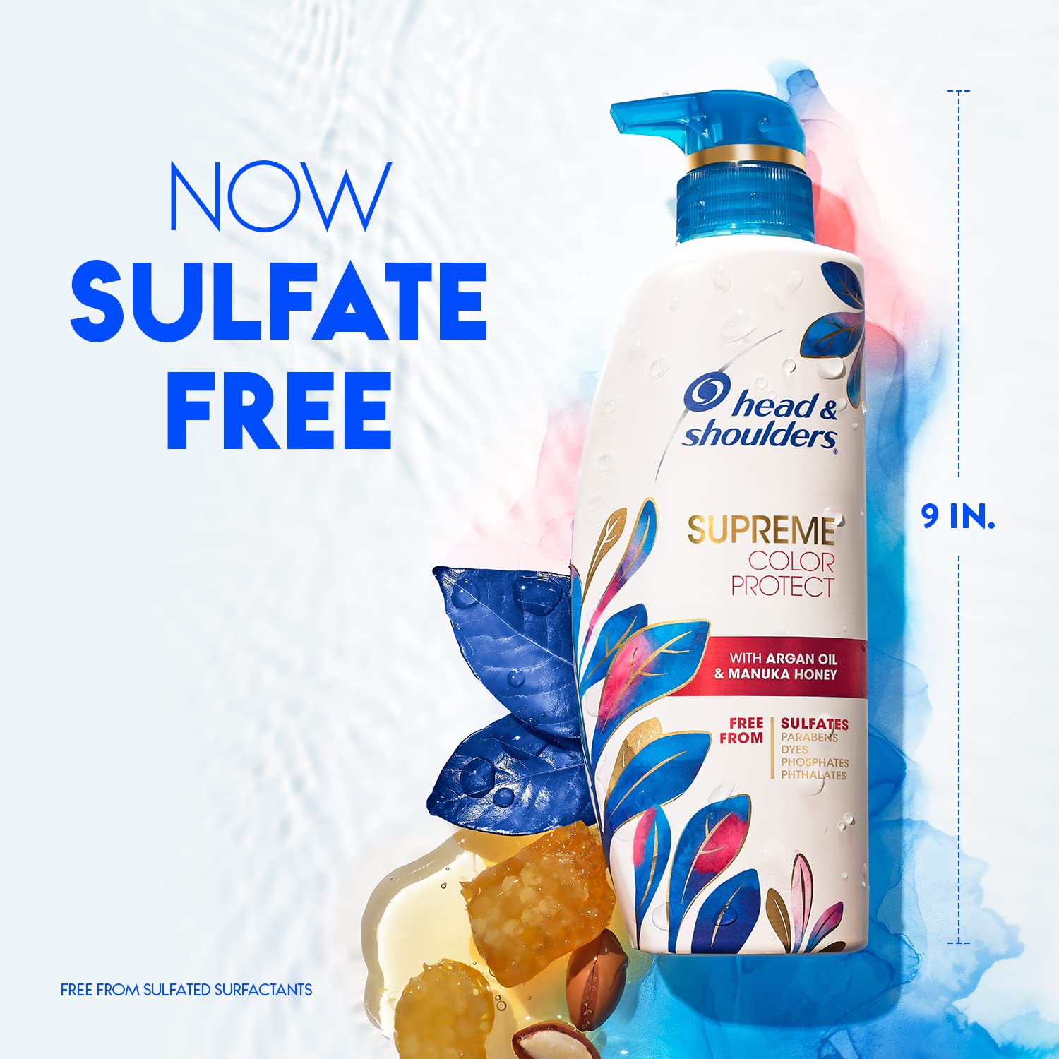 Head & Shoulders conditioner label visible for color-safe hydration