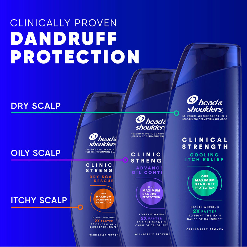 Head & Shoulders applied to scalp in-use to illustrate targeted dandruff treatment