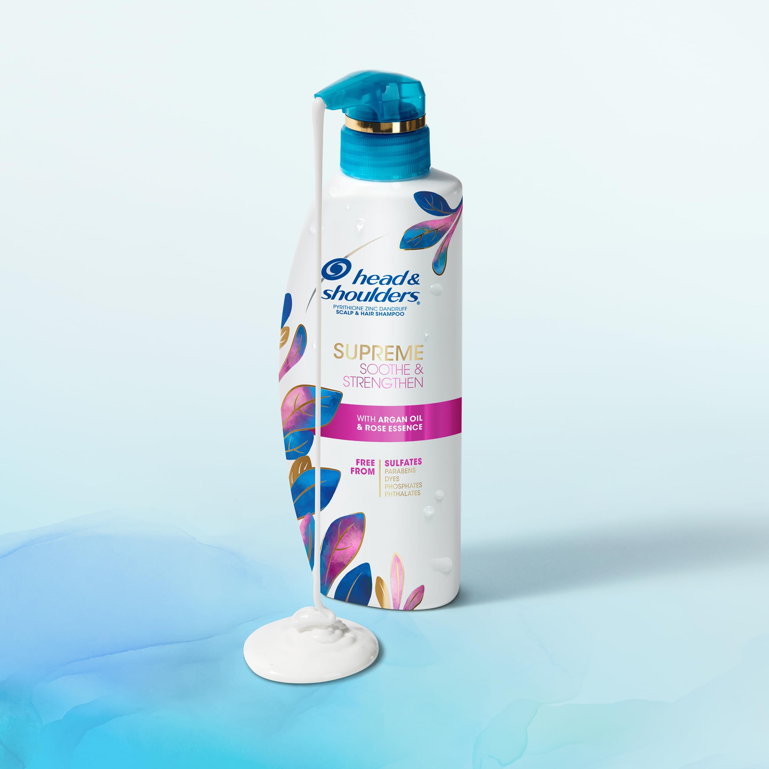 Head & Shoulders 21.2 fl oz bottle next to common object for clear size comparison