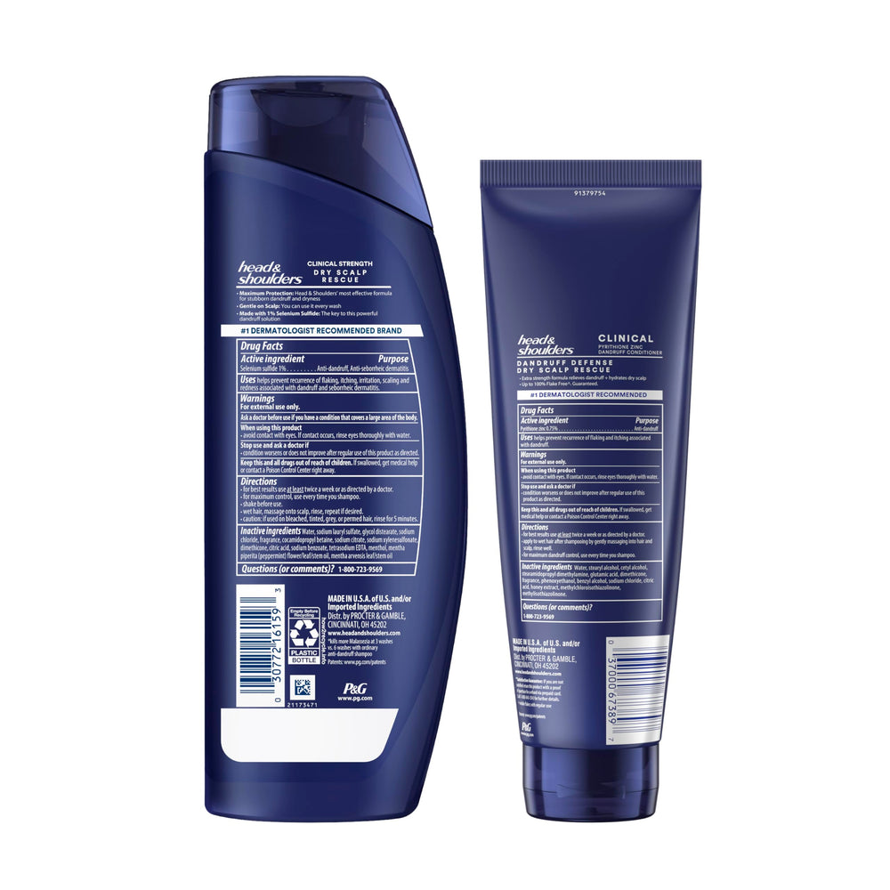 Hand holding Head & Shoulders bottle to show product size and scale