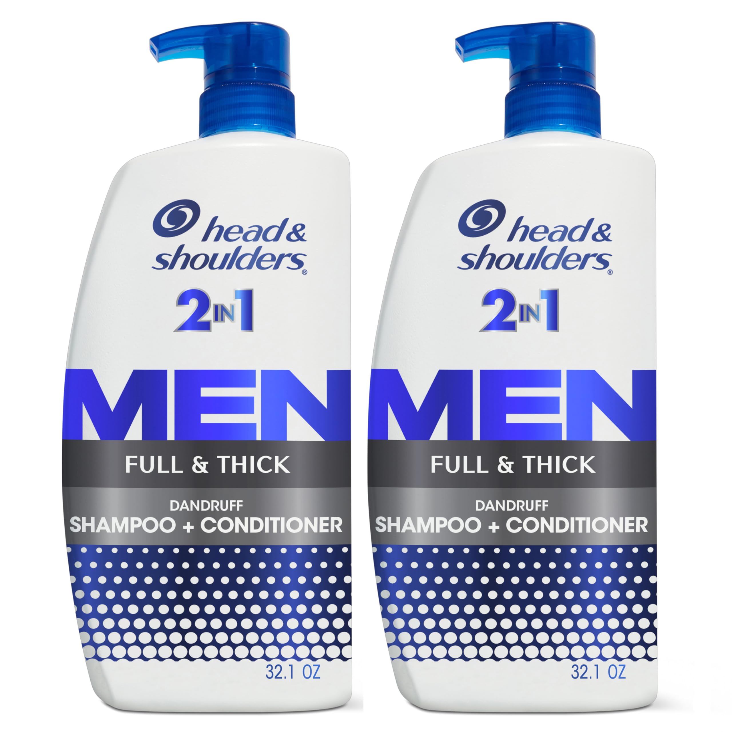 Head & Shoulders front packaging showing twin bottles and product name for clear choice
