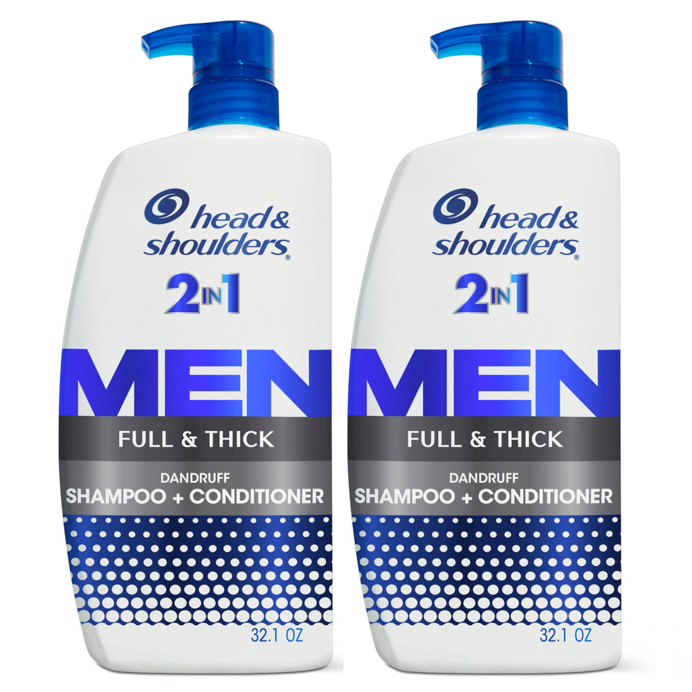 Head & Shoulders front packaging showing twin bottles and product name for clear choice