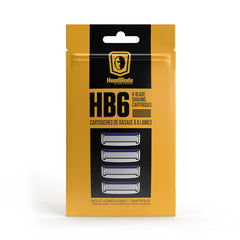 HeadBlade front packaging showing HB6 refill kit and benefits