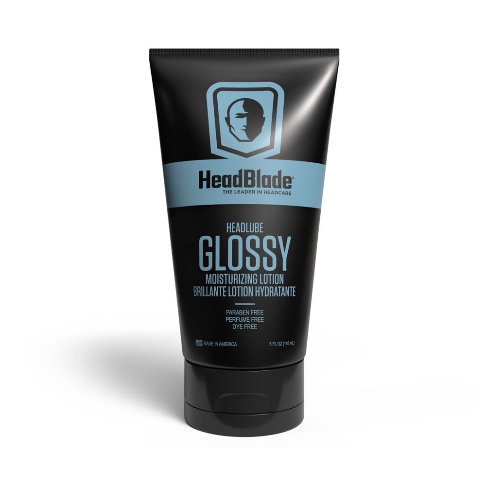 HeadBlade HeadLube front label showing product and benefit of quick hydration
