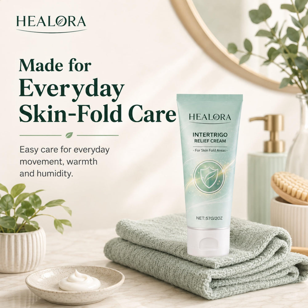 HEALORA on bathroom counter for everyday routine convenience