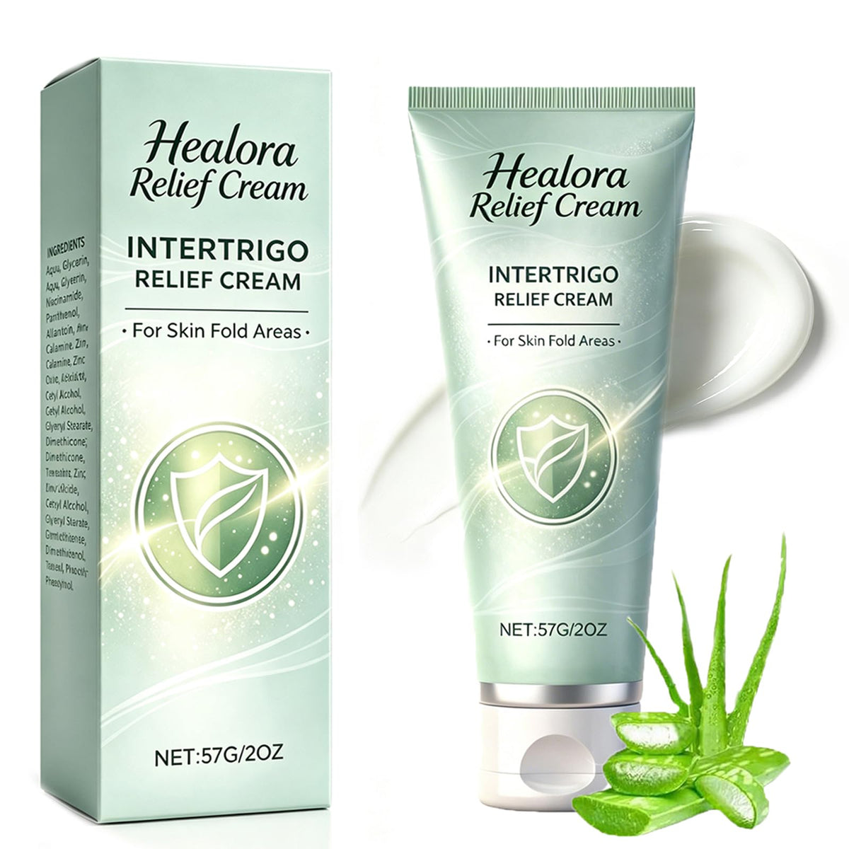 Healora Relief Cream front packaging showing tube and branding for quick identification and comfort