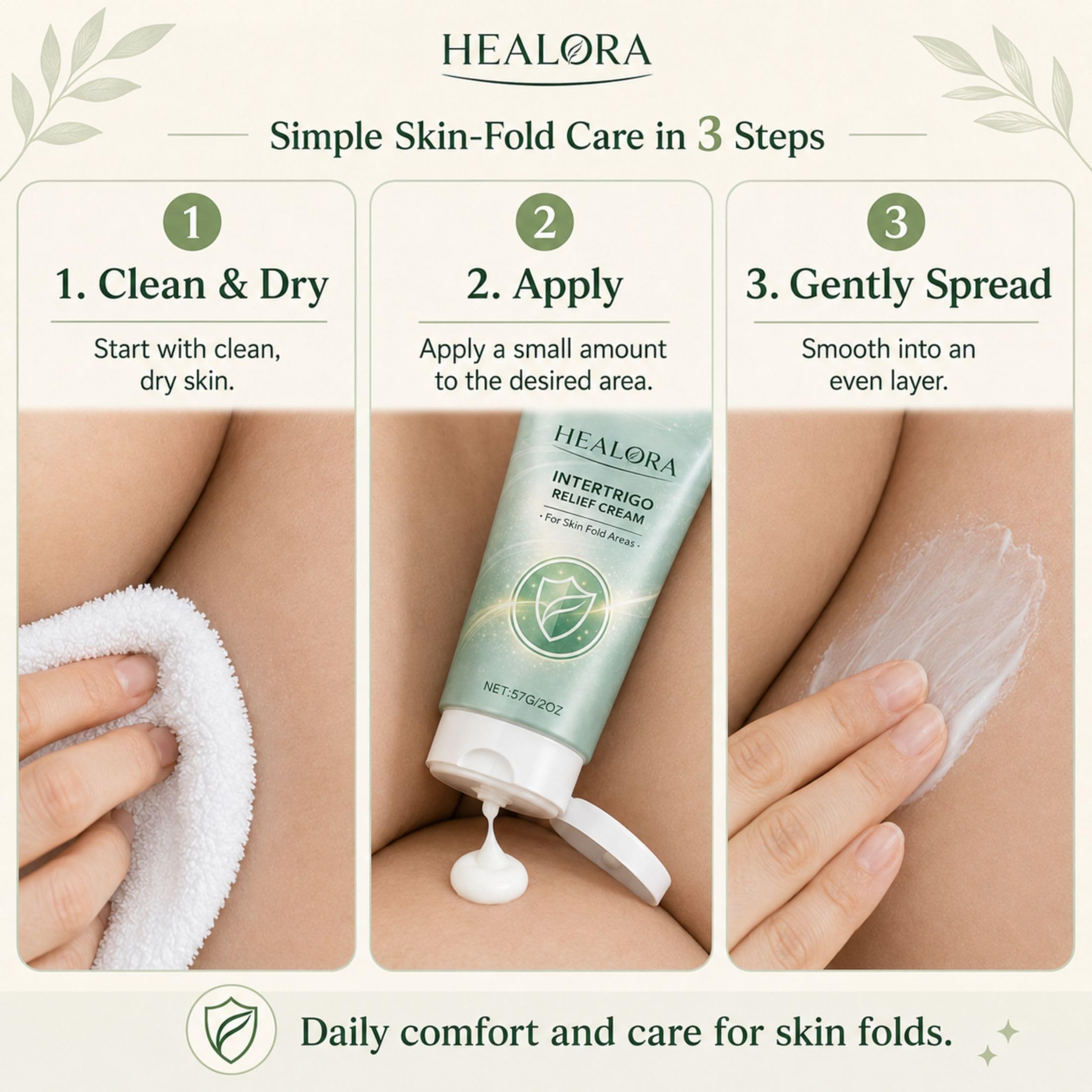 HEALORA next to hand to show tube size and easy portability