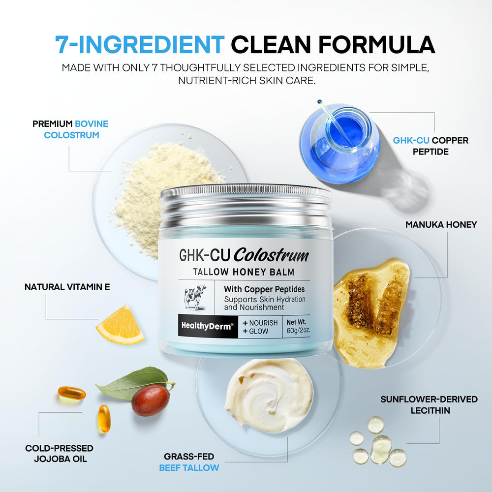HealthyDerm 2 oz jar beside coin for scale indicates generous supply for face and body use