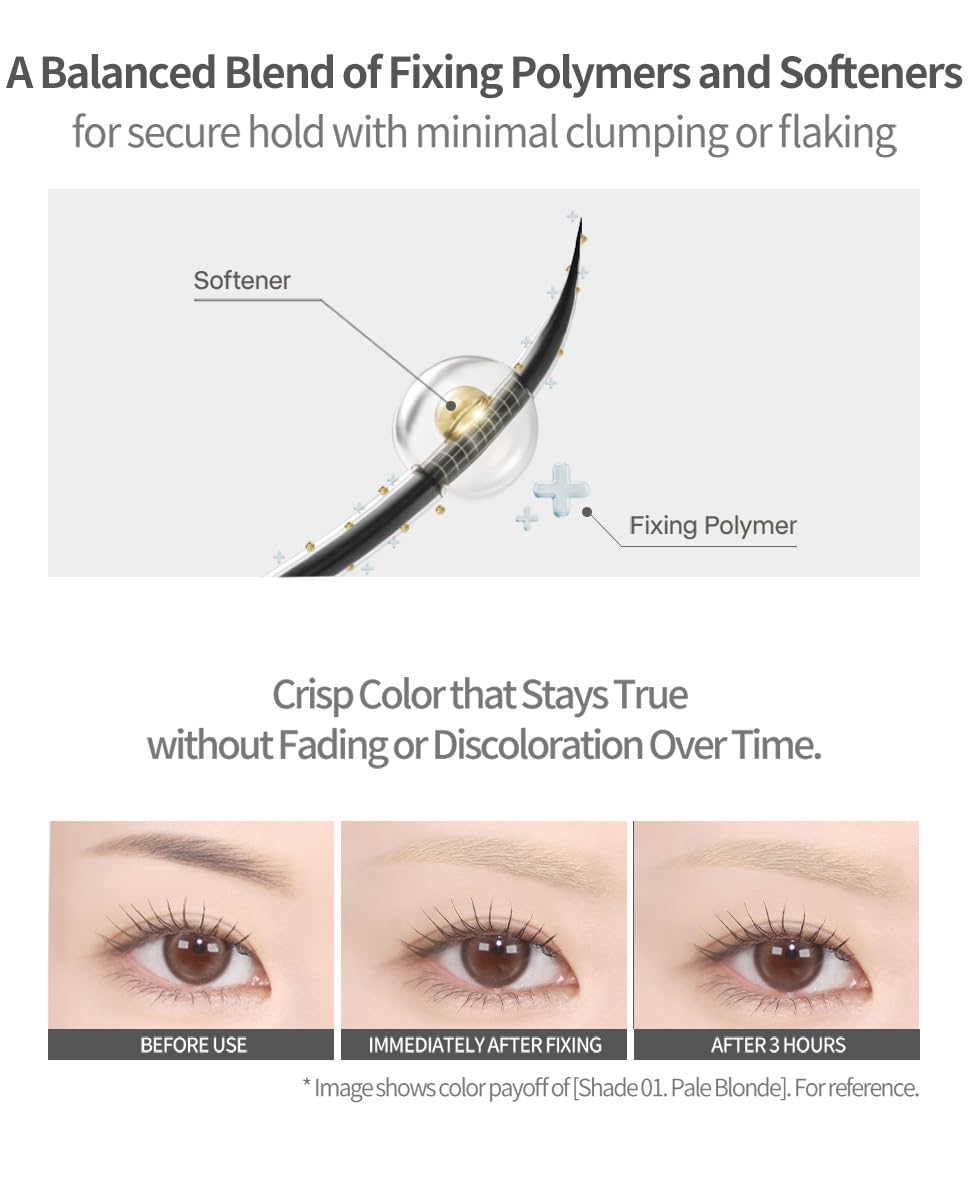 Heart Percent creamy Browcara texture swatch showing buildable, clump-free finish