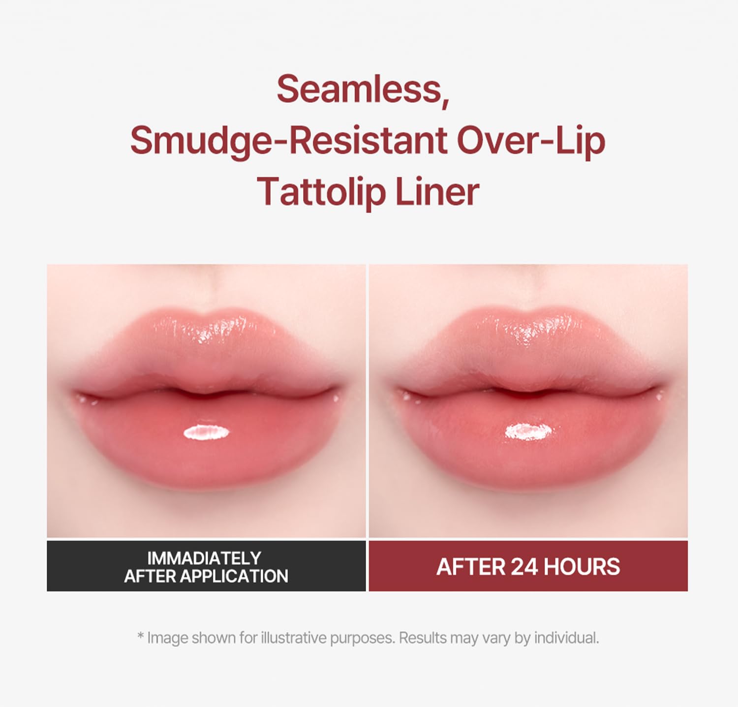 Heart Percent lip application showing defined cupid's bow and natural finish