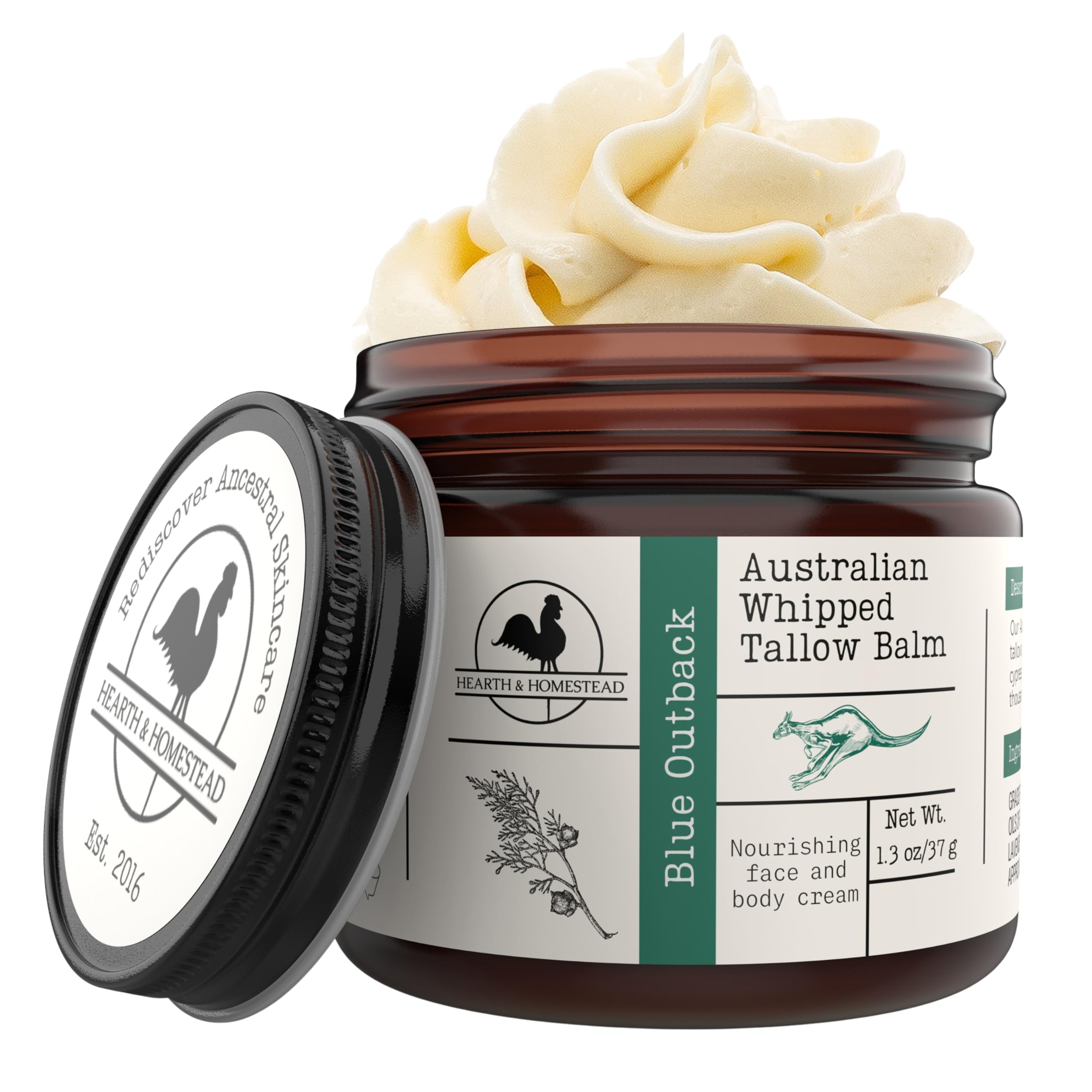 Hearth and Homestead front tin showcasing compact travel balm and protection