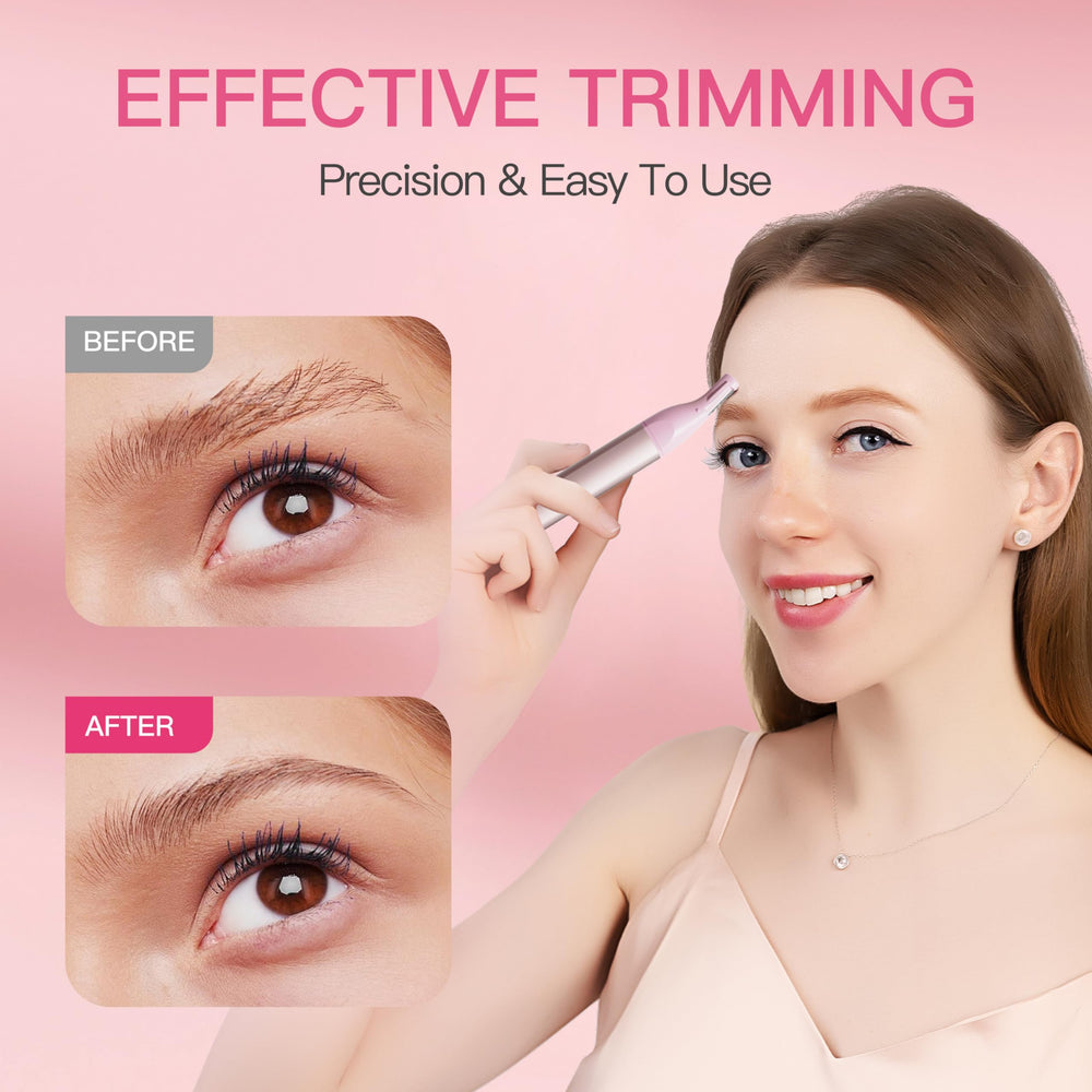 HEBECA trimmer in use trimming nostril hair for precise comfort