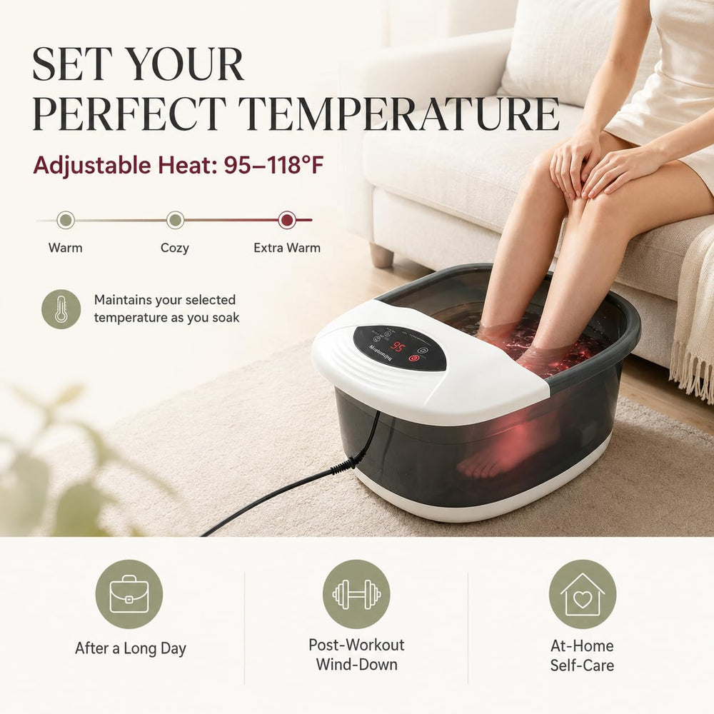Hehxmksp built-in foot stone detail for gentle exfoliation and smoother heels