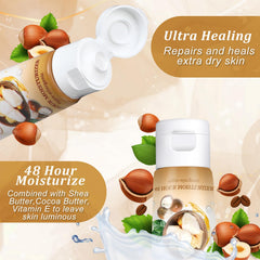 Heigble lotion texture on skin, lightweight absorption benefit