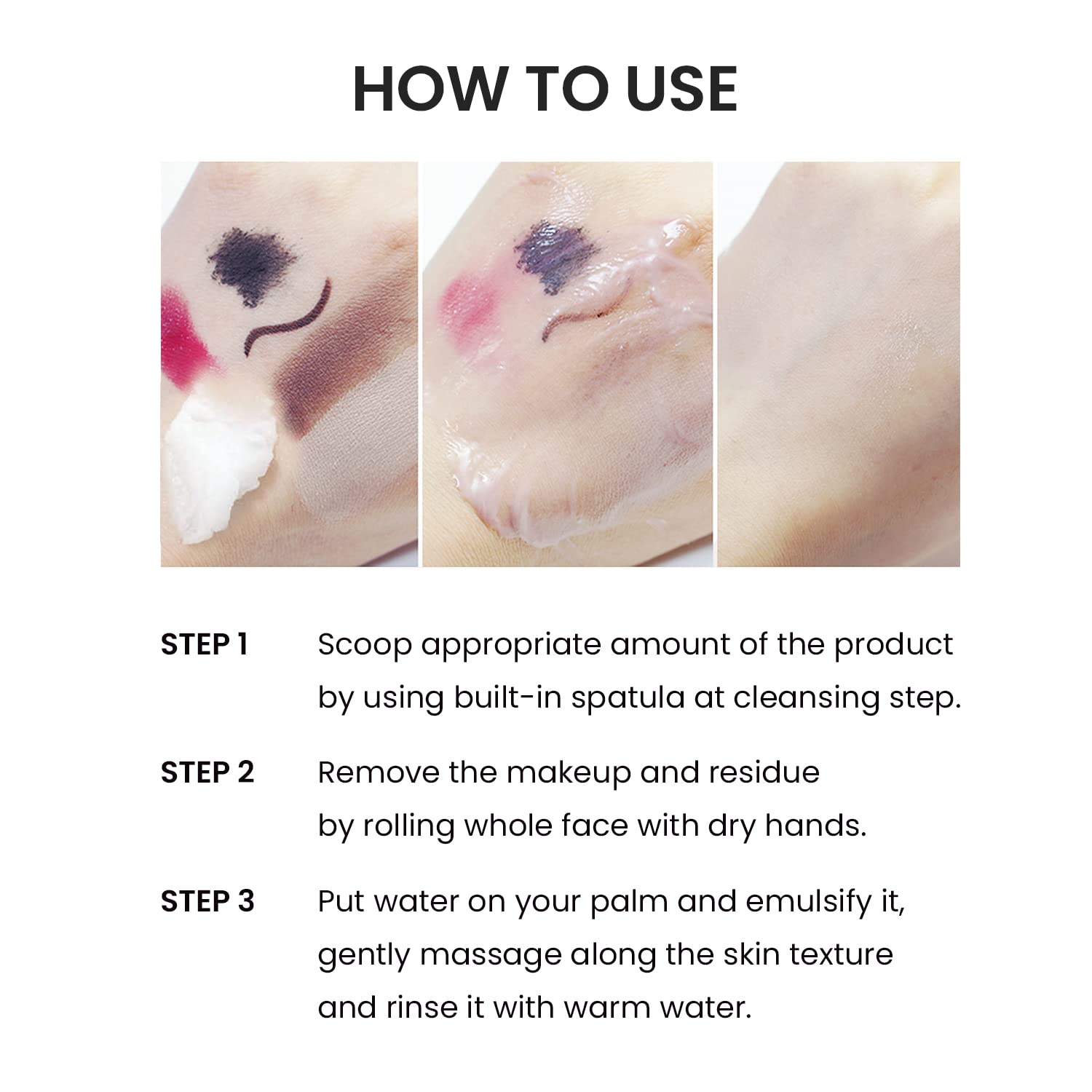 HEIMISH balm removing eye makeup demonstrating gentle effective cleanse