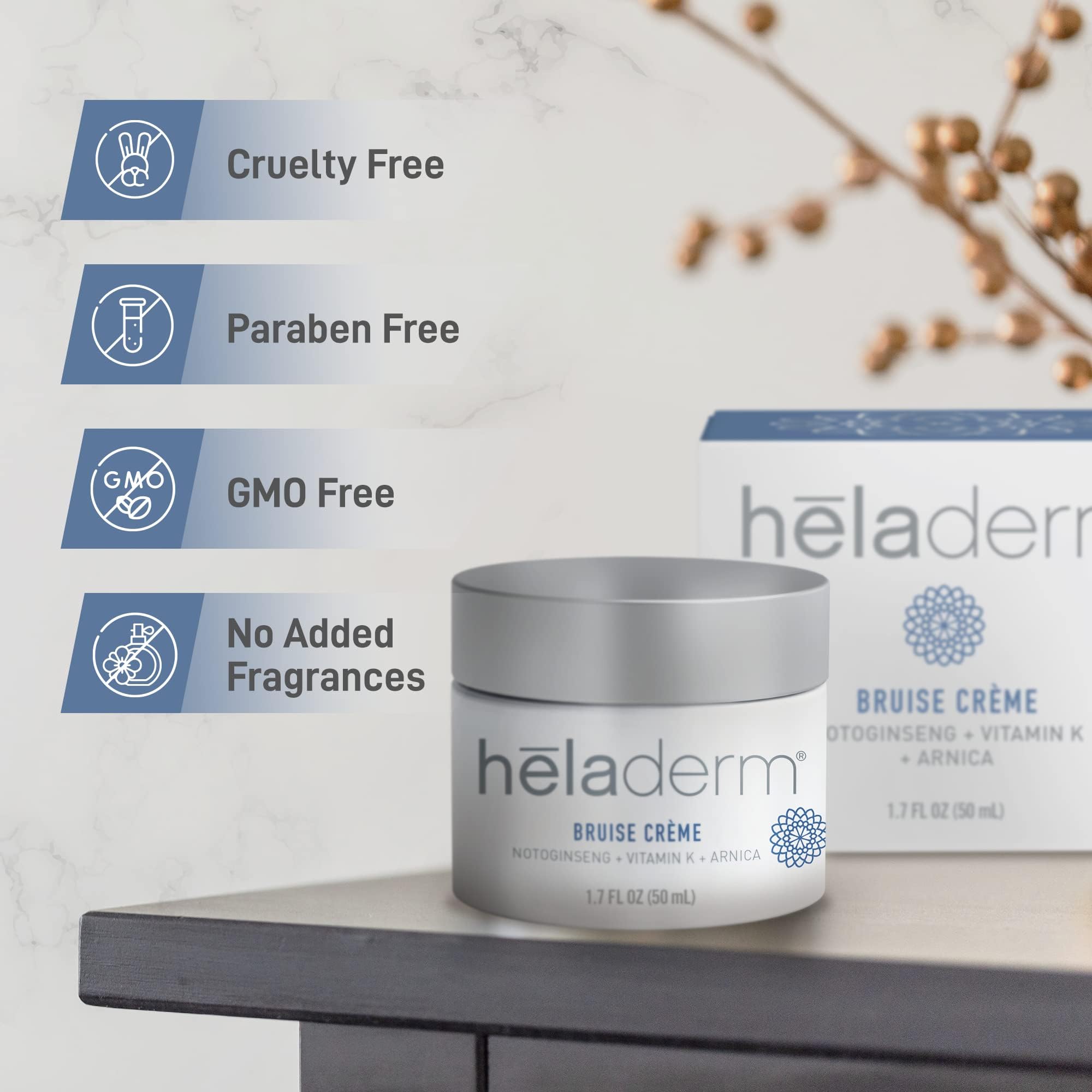 Open Heladerm jar lid detail showing creamy consistency and freshness