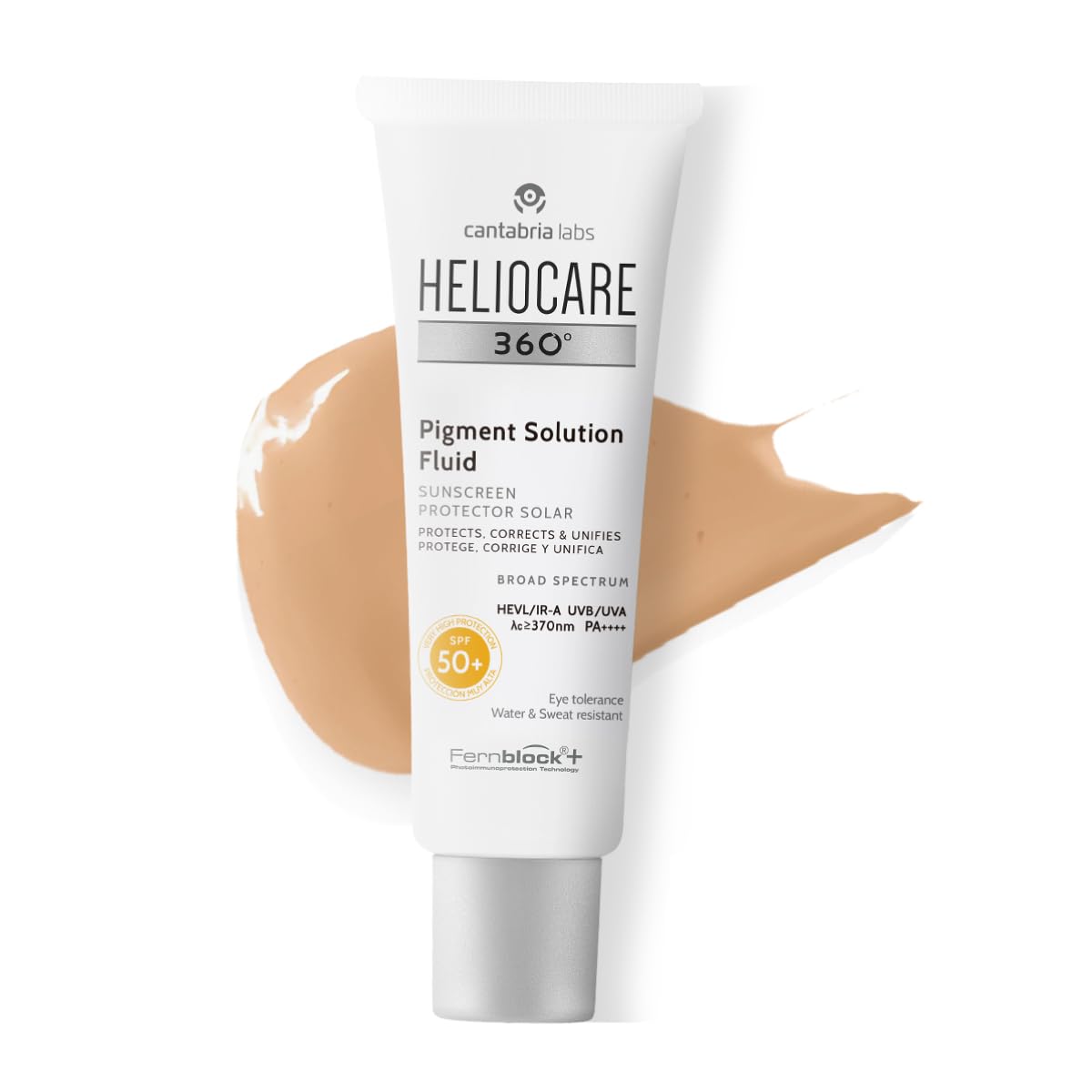 Heliocare front packaging showing 50ml SPF50 and compact travel benefit