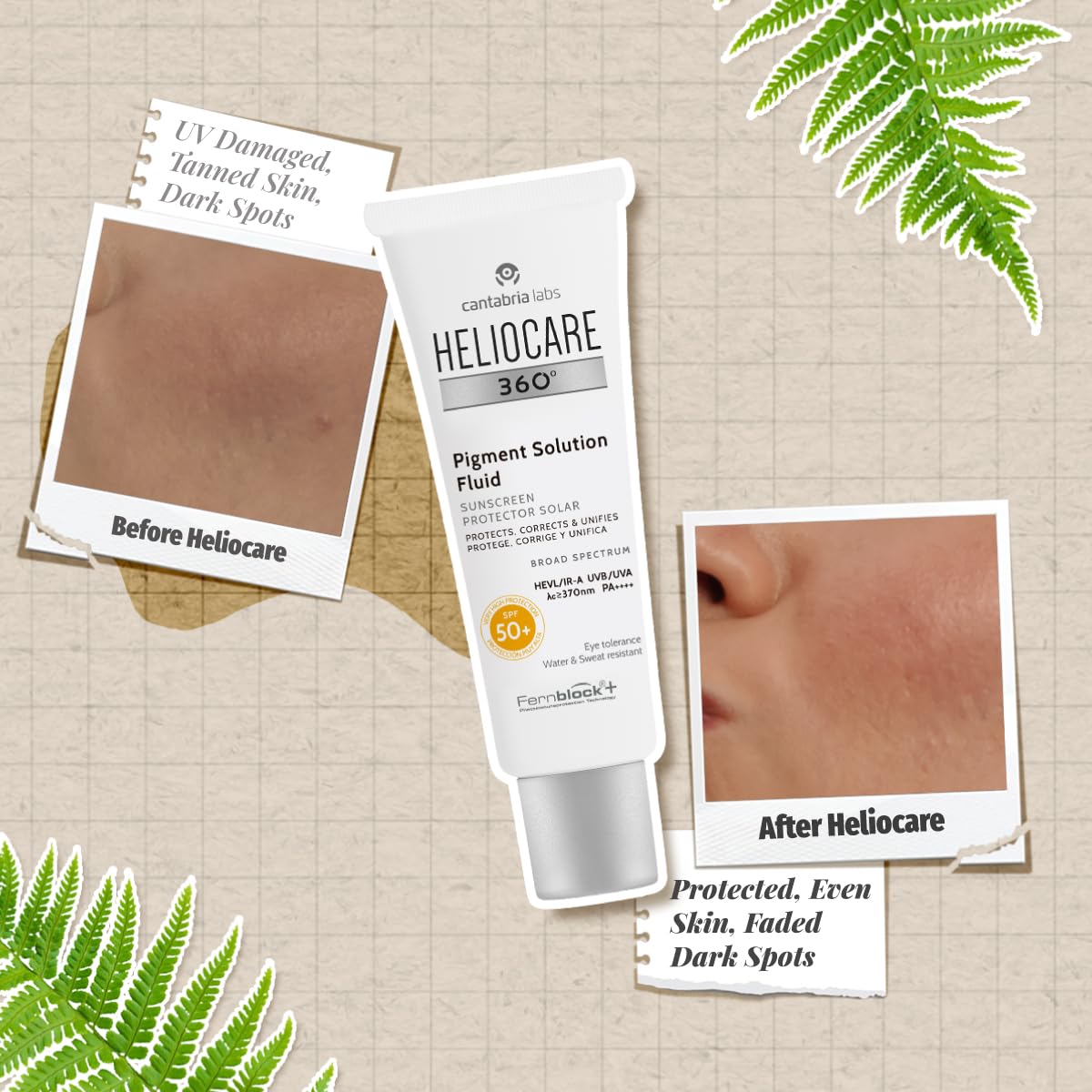Heliocare product held by user illustrating easy daily application