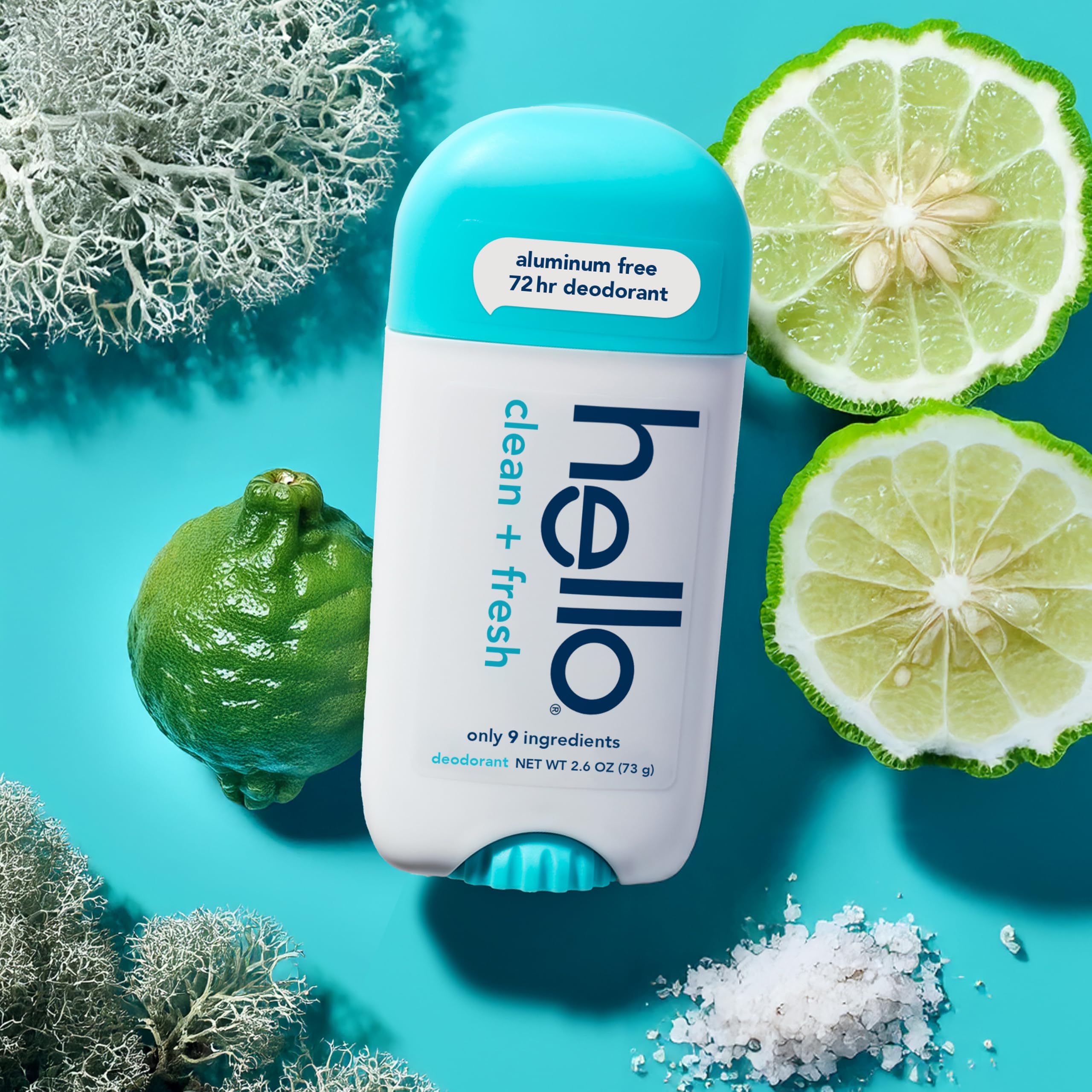 hello deodorant being applied to arm illustrating gentle coverage and freshness