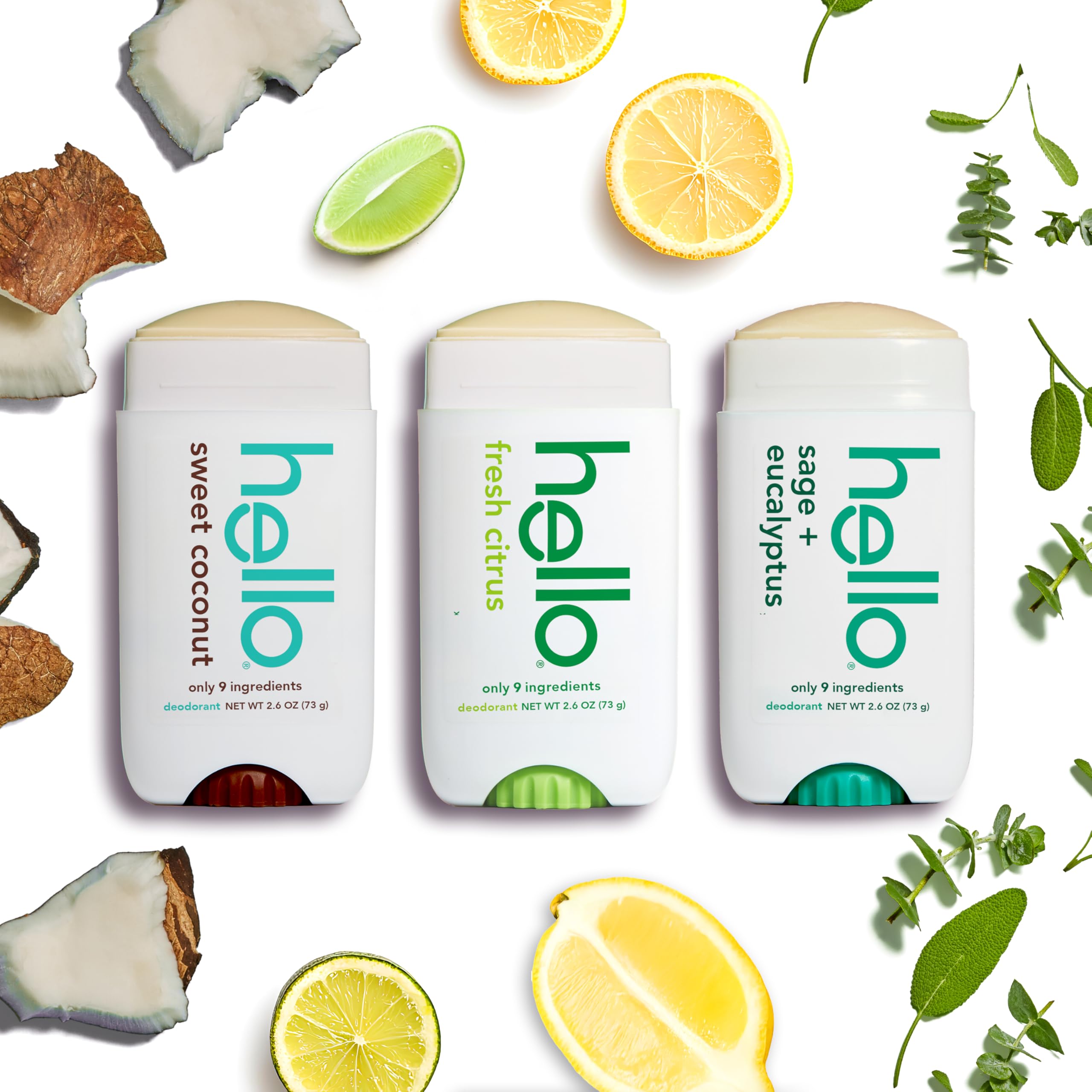 hello deodorant on bathroom shelf as part of morning routine showing easy daily use