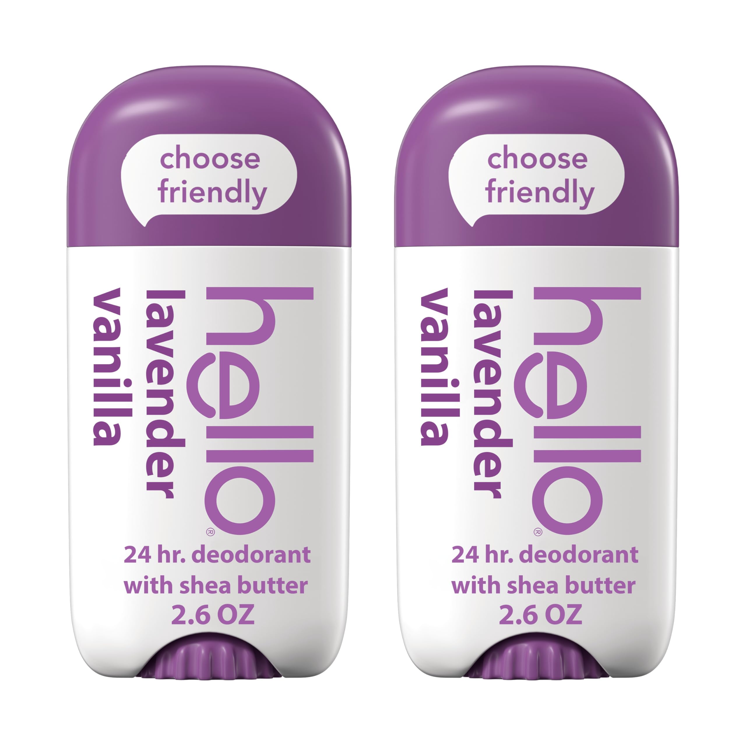 hello front packaging showing two sticks and scent benefits