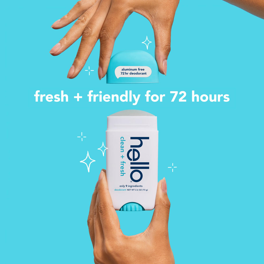 hello stick in hand demonstrating size and easy, controlled application