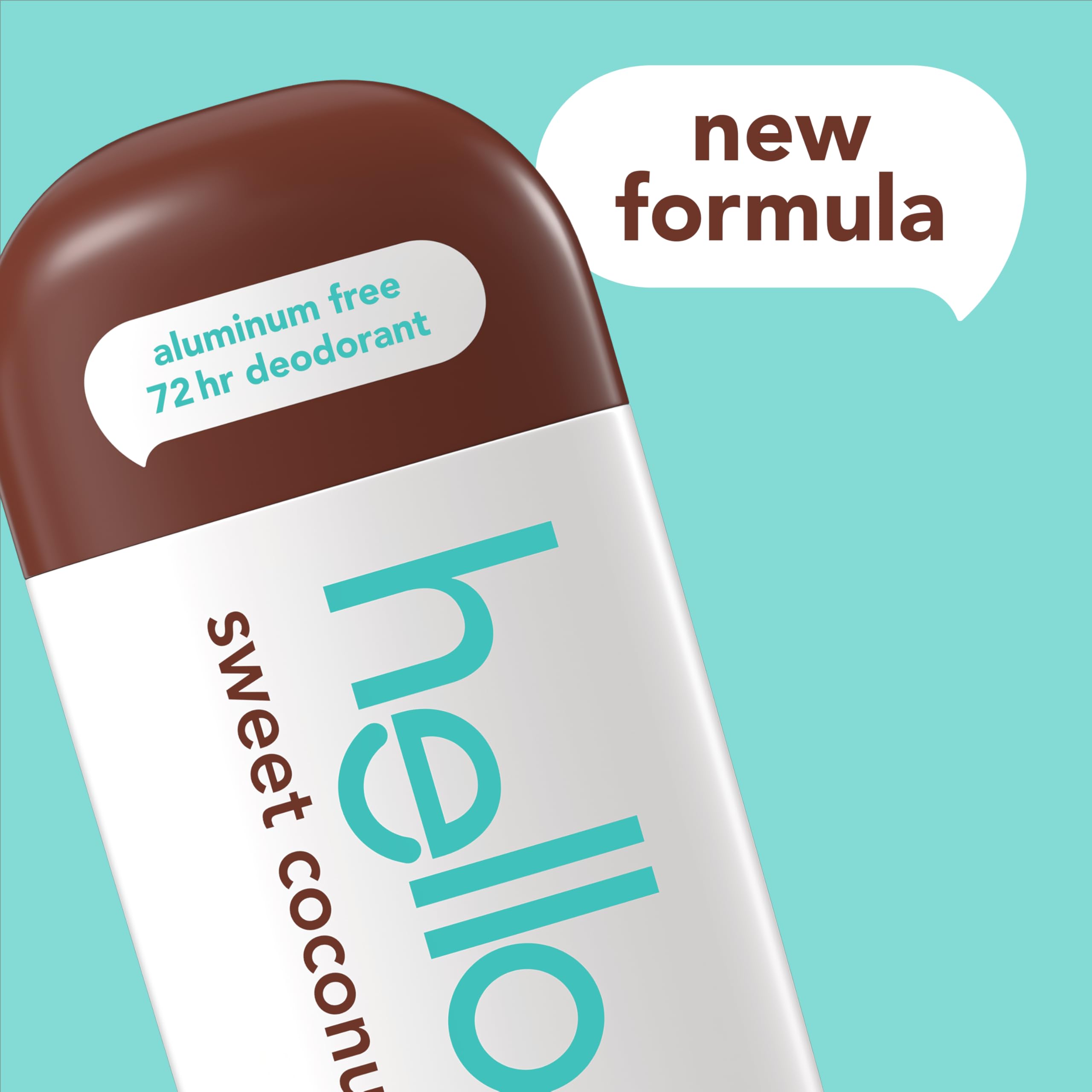 hello Sweet Coconut open stick close-up texture demonstrating smooth glide