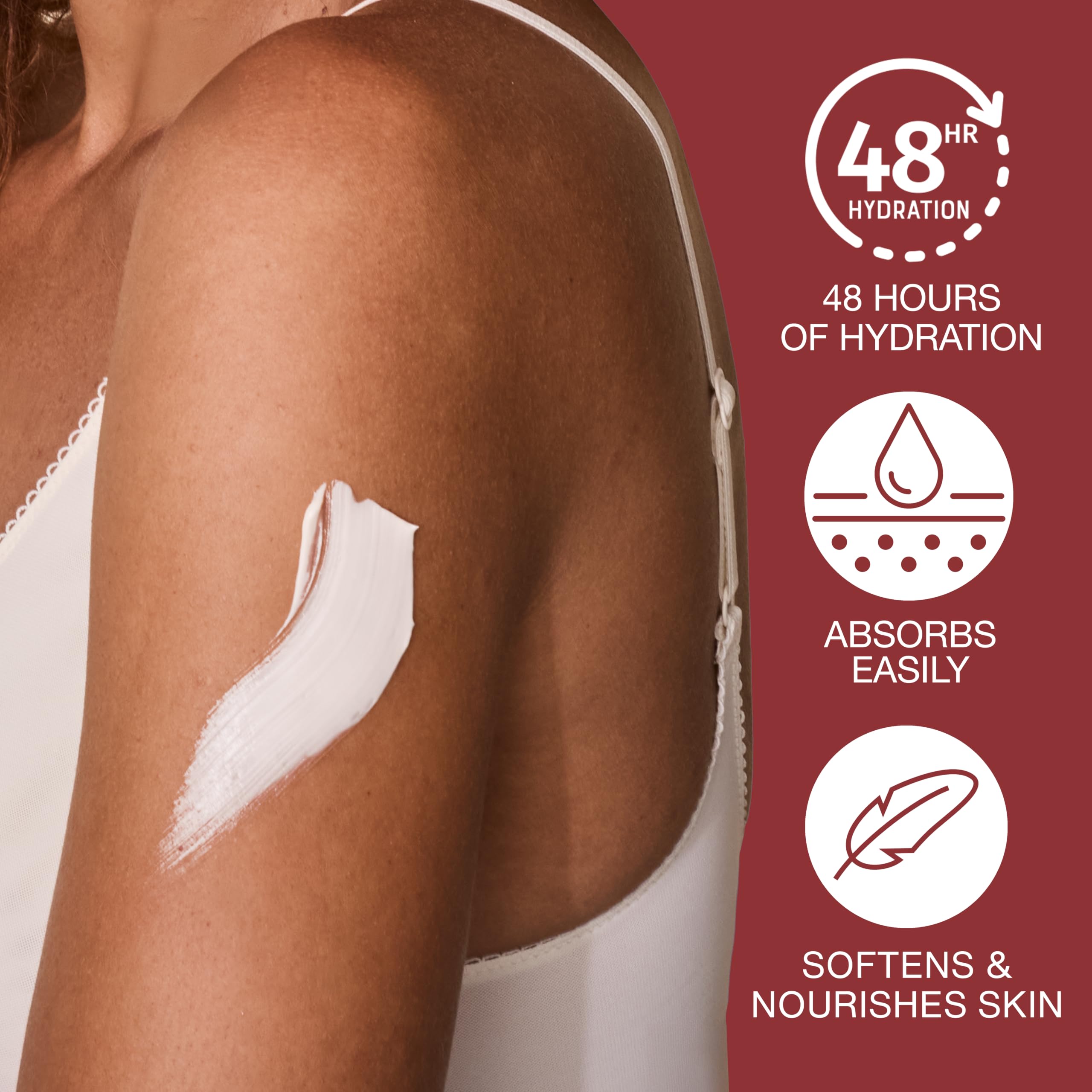 Hempz lotion on hand demonstrating fast absorption and smooth finish