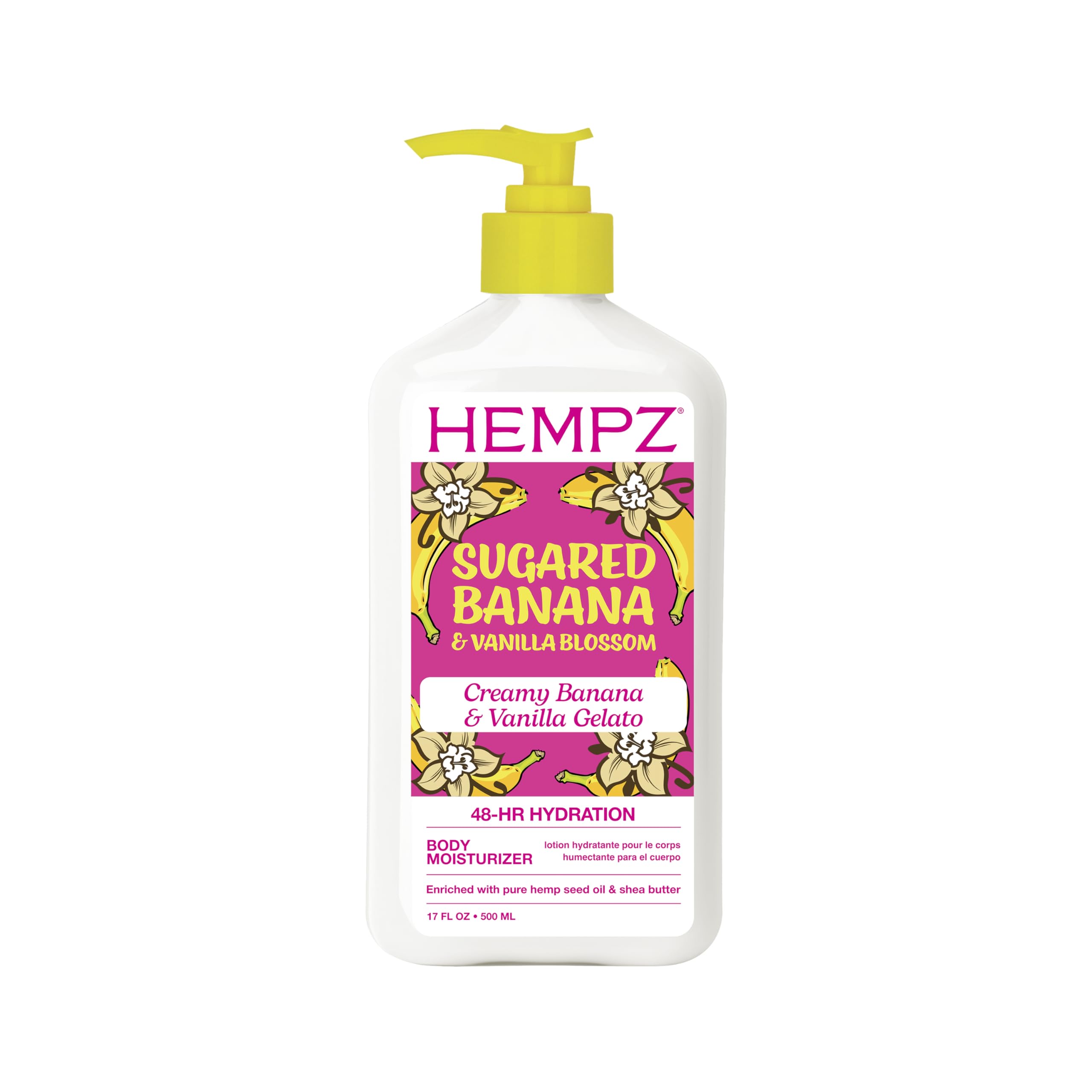 Hempz front packaging showing bottle and label for clear identification and appeal