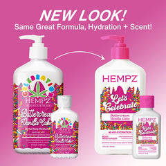 Hempz lotion being applied to arm for instantly softer hydrated skin