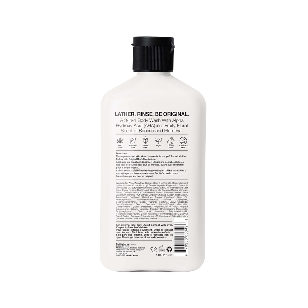 Hempz creamy lather close-up demonstrating rich moisturizing foam