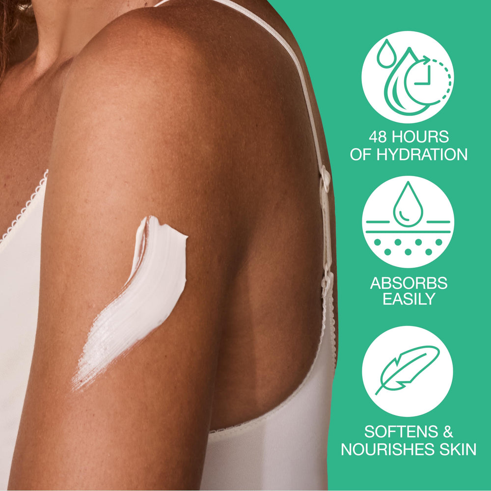 Hempz applying lotion to hand demonstrating instant softening benefit