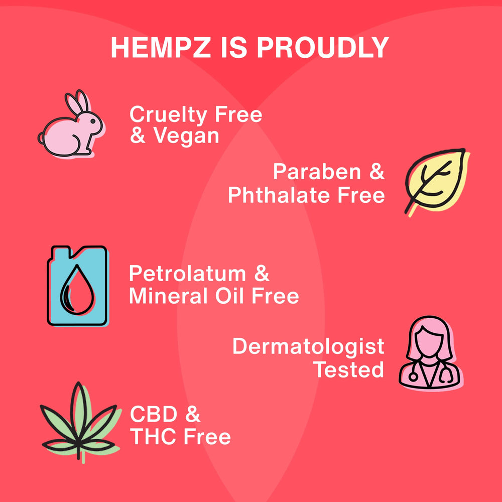 Hempz bottle staged in bathroom setting conveying daily use and decorative appeal