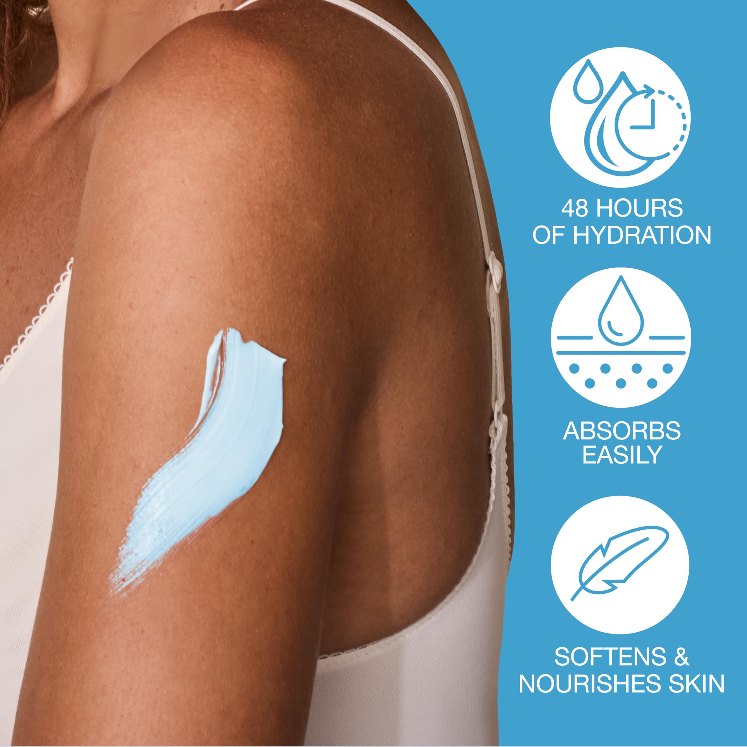 Hempz hand applying lotion to skin demonstrating smooth spread and hydration