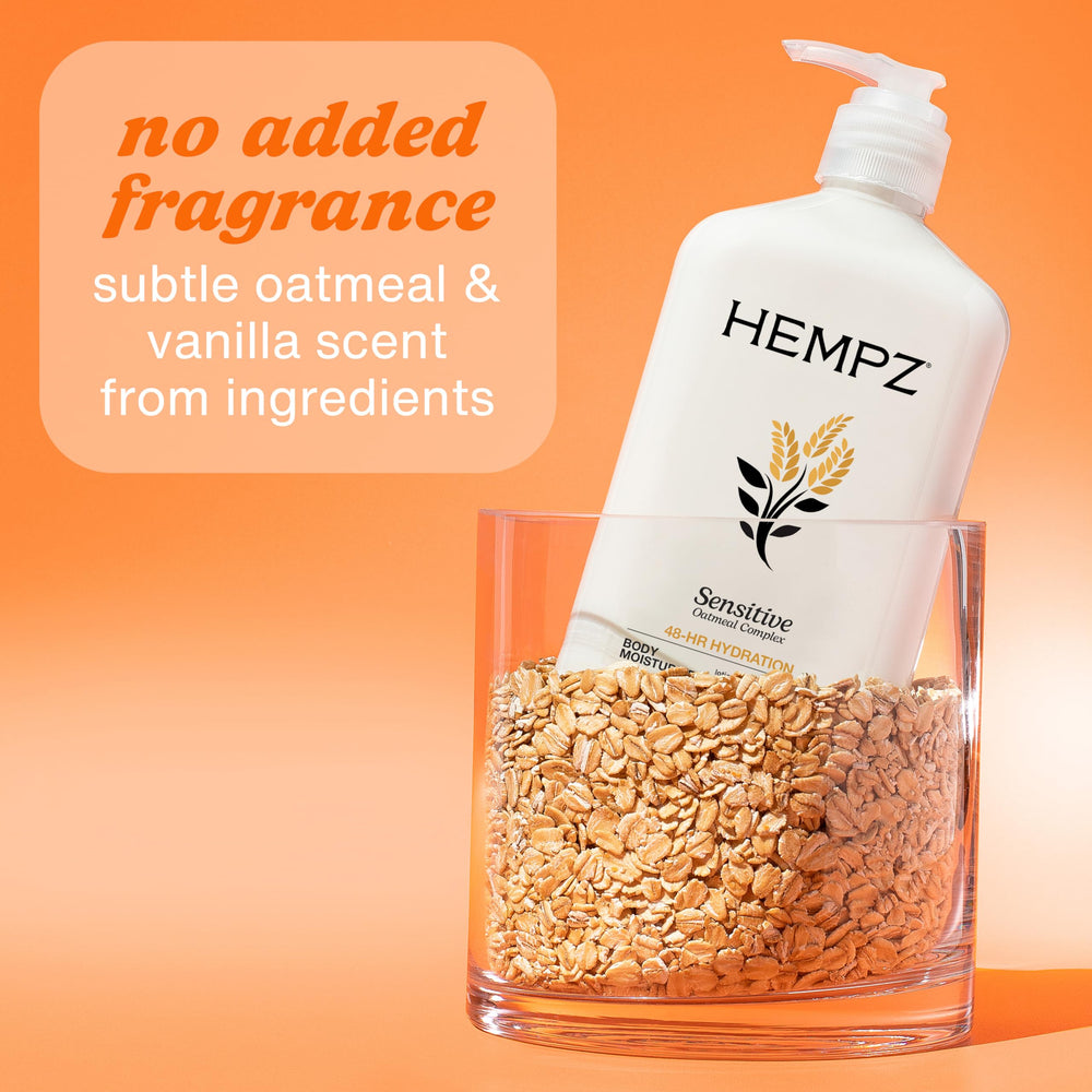 Hempz label listing hemp seed oil and botanical butters benefits