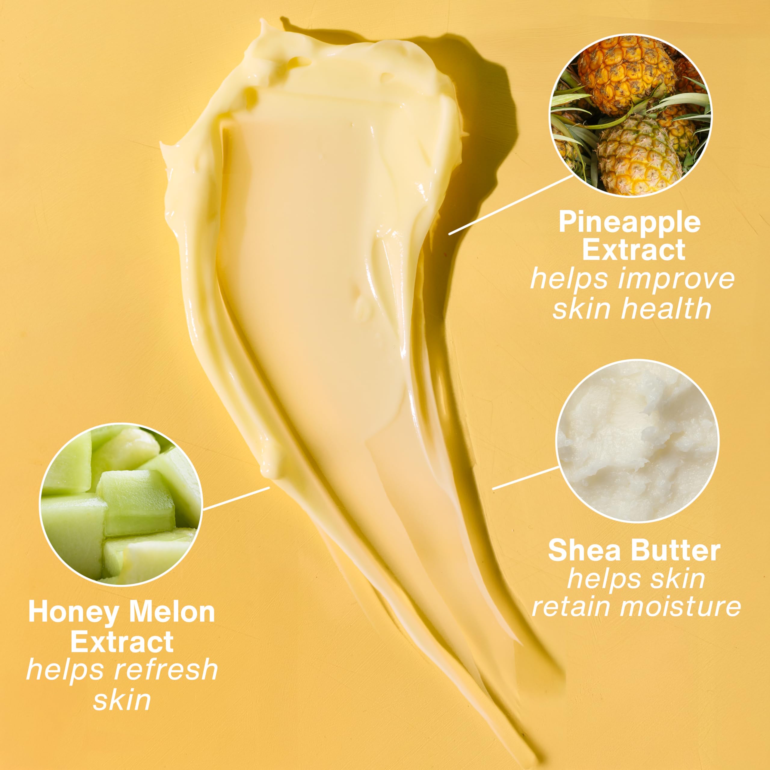 Hempz hemp seed oil and fruit visuals illustrating nourishing ingredients