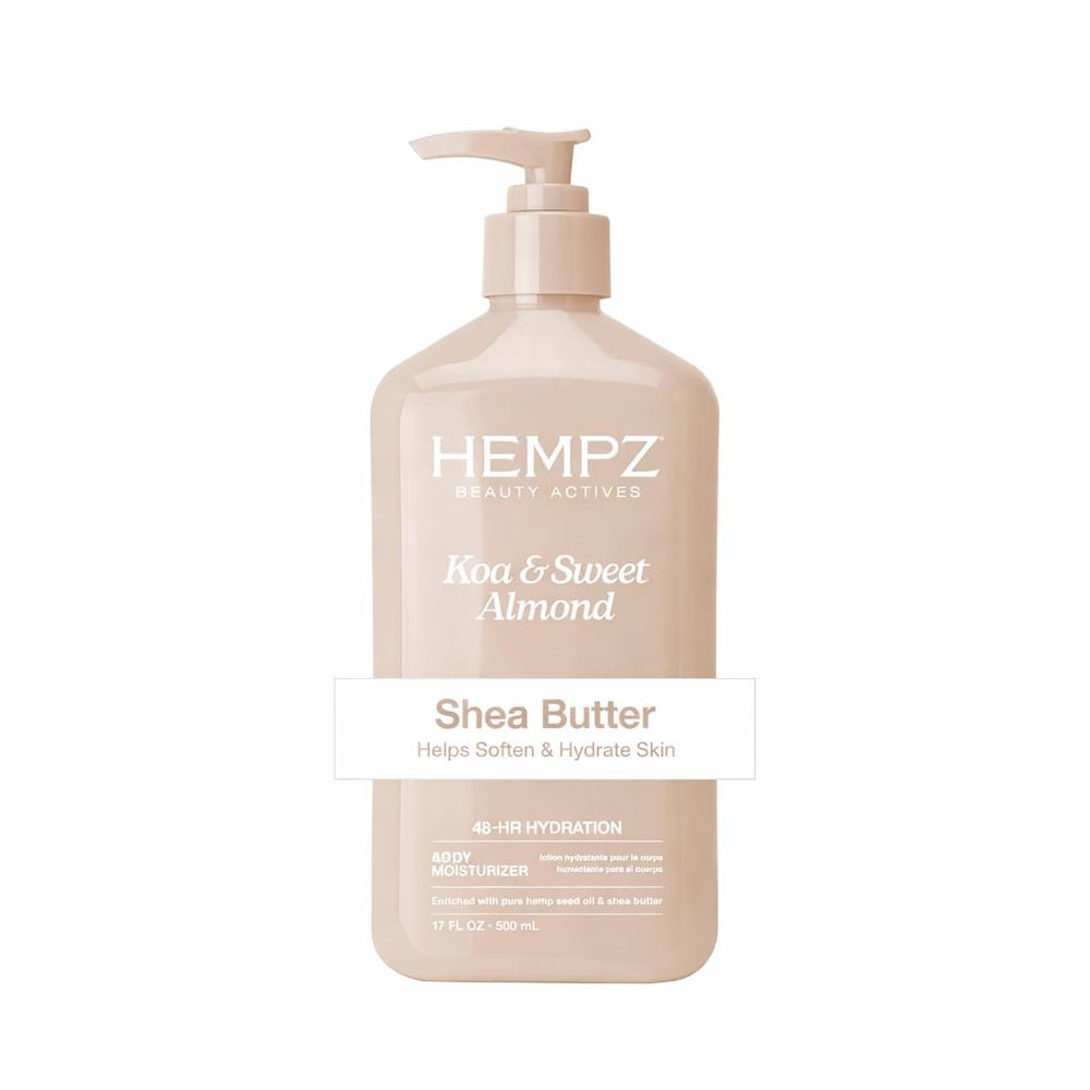 Hempz front bottle view showing 17 fl oz size and hydrating benefits