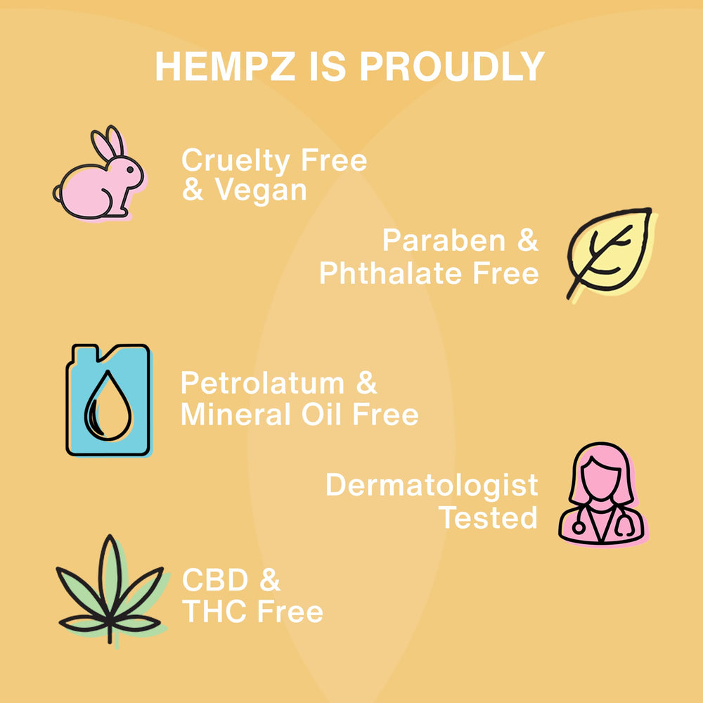 Hempz lotion on bathroom vanity suggesting daily routine and freshness