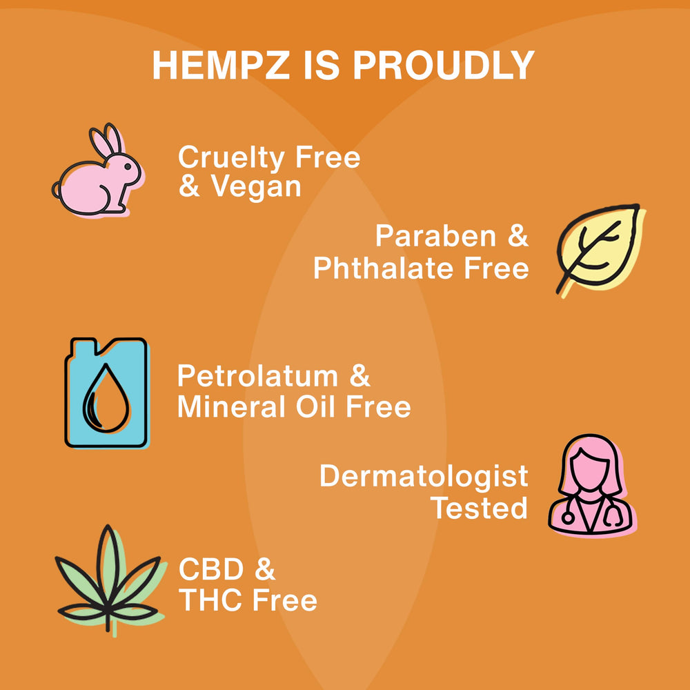 Hempz bottle on bathroom vanity highlighting everyday routine benefits