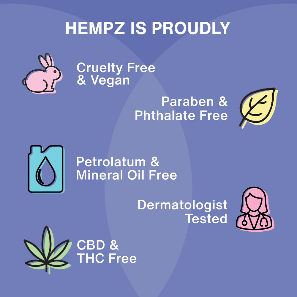 Hempz limited-edition label close-up emphasizing special lavender scent