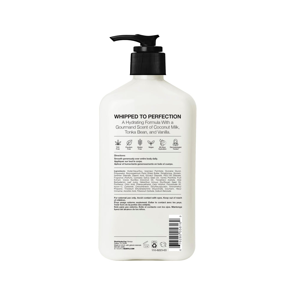 Hempz pump close-up with whipped texture for quick absorption benefit