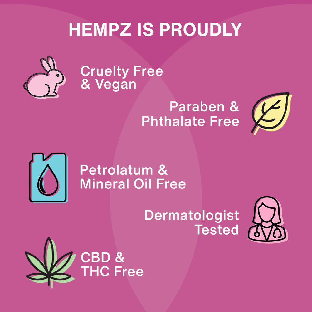 Hempz open jar top view showing creamy surface and indulgent texture