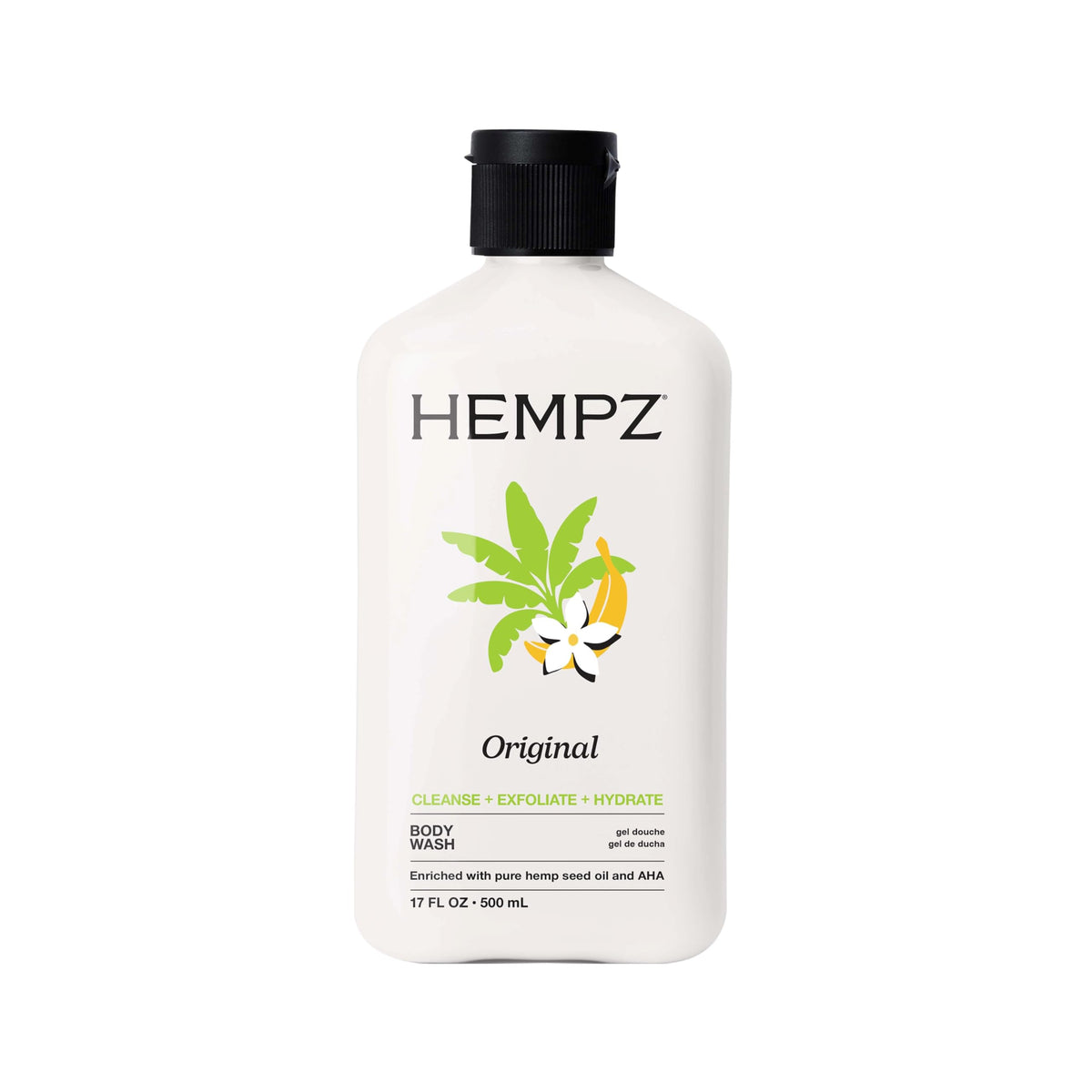 Hempz front bottle view showing scent and moisturizing benefit