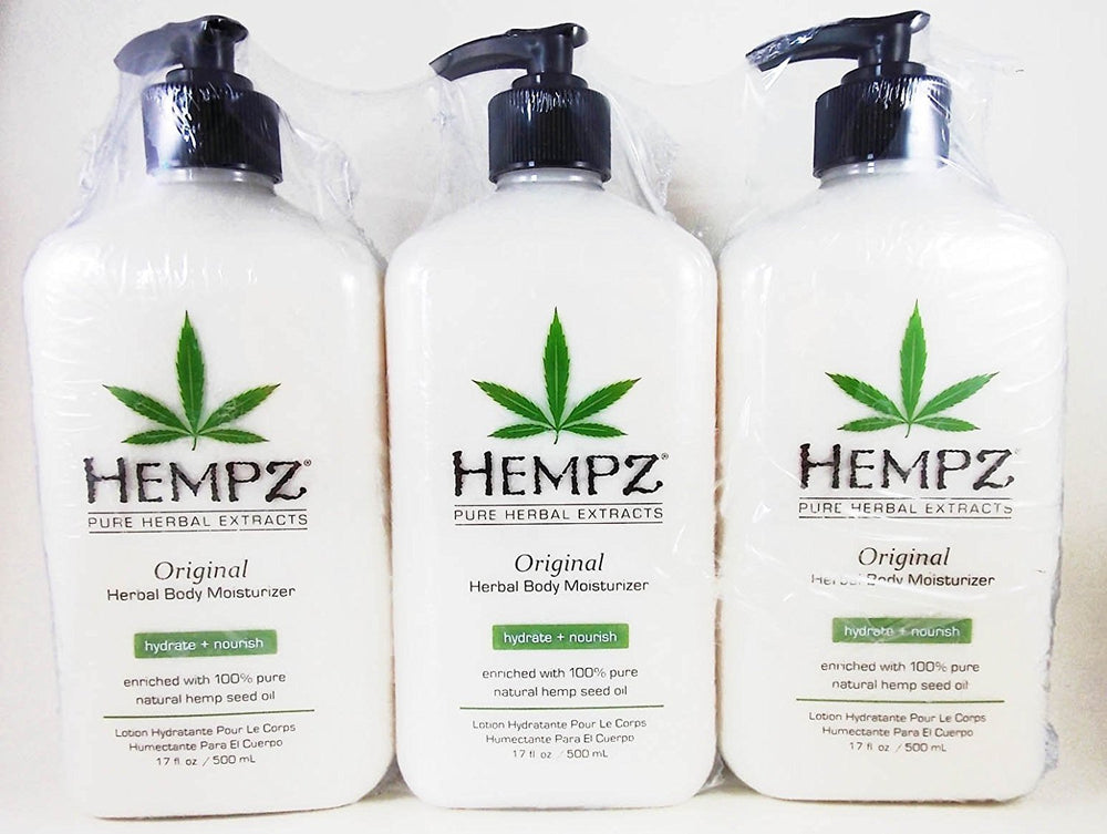 Hempz front bottle display shows label and large size for lasting hydration